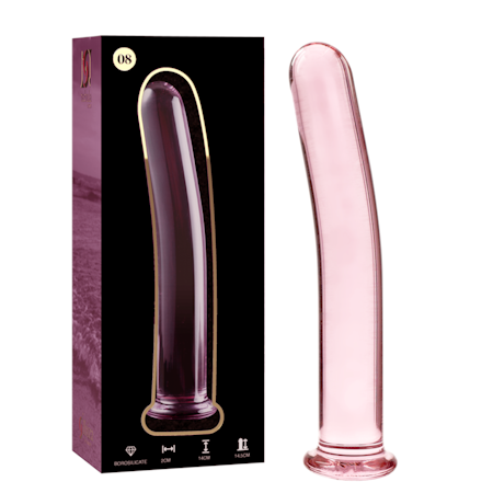 GLASDILDO NEBULA SERIES BY IBIZA - MODEL 8 BOROSILICAT GLAS 14.5 X 2 CM ROSA