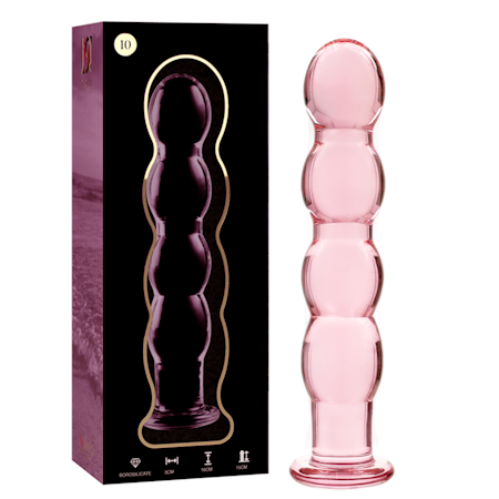 GLASDILDO NEBULA SERIES BY IBIZA - MODEL 10 BOROSILICAT GLAS 16.5 X 3.5 CM ROSA