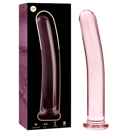 GLASDILDO NEBULA SERIES BY IBIZA - MODEL 9 BOROSILICAT GLAS 15.5 X 2.5 CM ROSA