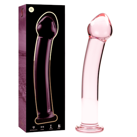 GLASDILDO NEBULA SERIES BY IBIZA - MODEL 11 BOROSILICAT GLAS 16 X 3 CM ROSA