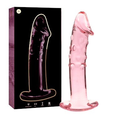 GLASDILDO NEBULA SERIES BY IBIZA - MODEL 19 BOROSILICAT GLAS 18.5 X 4 CM ROSA