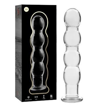GLASDILDO NEBULA SERIES BY IBIZA - MODEL 10 BOROSILICAT GLAS 16.5 X 3.5 CM KLAR