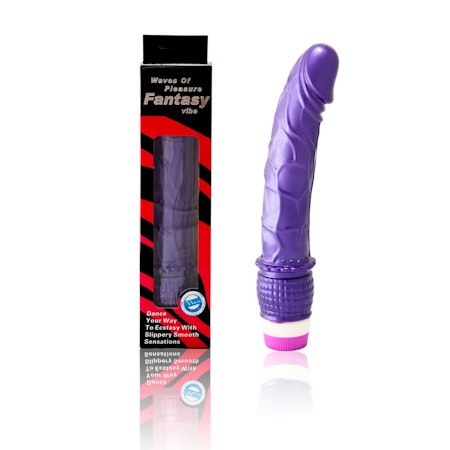 Dildo Vibrator Waves of Pleasure – 23 cm Lila för Intensiv Stimulans
