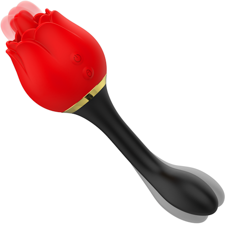 Slickande + Anal Vibrator Mia - Prague Dubbel – Mångsidig Vibrator för Både Klitoris- och Analsimulering för Dubbel Njutning