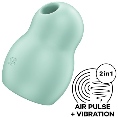 KLITORIS STIMULERANDE AIR PULSE STIMULATOR & VIBRATOR SATISFYER – PRO TO GO 1 DOUBLE Grön Modell för Intensiv Stimulering och Njutning