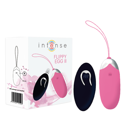 Intense Flippy II Vibrerande Ägg med Fjärrkontroll Rosa – Diskret Stimulans på Fjärrkontroll