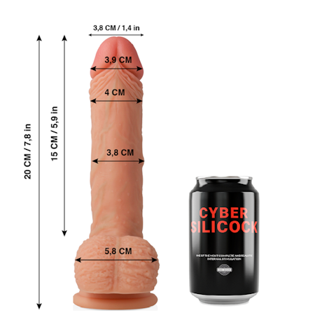Realistisk Dildo Dong Cyber Silicock Freeman Ultra – 20 cm x 3,8 cm för Autentisk Njutning