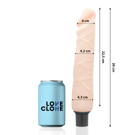 Loveclone – Jansen Själv Smörjande Vibrator 26 cm x 4.2 cm för Automatisk och Lätt Njutning