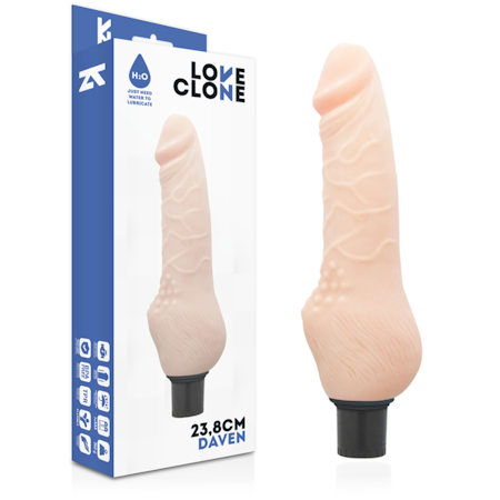 Loveclone – Jansen Själv Smörjande Realistisk Vibrator 23,8 cm x 3,8 cm för Naturlig och Intensiv Stimulans