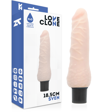 Loveclone – Jansen Själv Smörjande Realistisk Vibrator 18,5 cm x 3,3 cm för Automatisk och Lätt Njutning