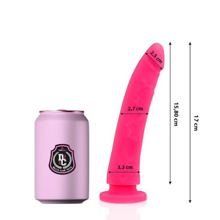 Delta Club Rosa Dildo 17 cm – Smidig Dildo i Medicinskt Silikon för Realistisk Njutning