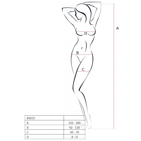 Passion Woman BS019 Grenlös Bodystocking i Svart (One Size) – Sexig & Förförisk Lingerie för Passionerade Stunder