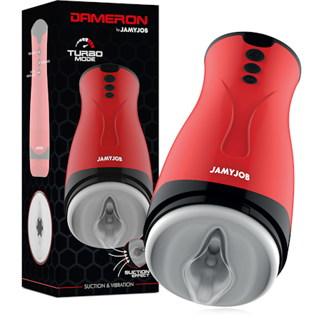 LÖSAVAGINA JAMYJOB - DAMERON AUTOMATISK MASTURBATOR SUGEFFEKT & VIBRATIONER