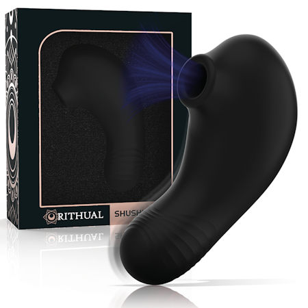 RITHUAL SHUSHU PRO POCKET KLITORIS STIMULATOR MED 2 KRAFTFULLA MOTORER – Svart Modell för Intensiv och Anpassningsbar Stimulering