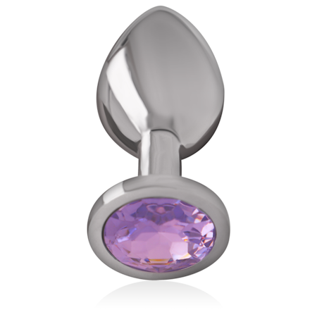 "INTENSE – Analplugg i Aluminium med Violett Kristall, Large, Diameter 4 cm för Lyxig och Intensiv Anal Stimulans