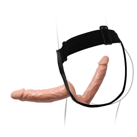 BAILE - STRAP ON DUBBEL DILDO ULTRA PASSIONATE MED SELE 18CM X 3,6CM