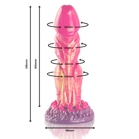 Epic – Cerberus Rosa Fantasy Dildo 21,5 cm för Fantasifull Njutning och Stimulans
