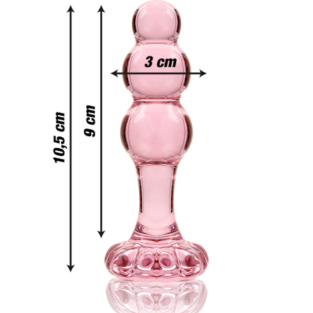 "NEBULA SERIES by Ibiza – Model 1 Analplugg i Rosa Glas, 10,5 cm x 3 cm för Elegant och Sensorisk Anal Stimulans