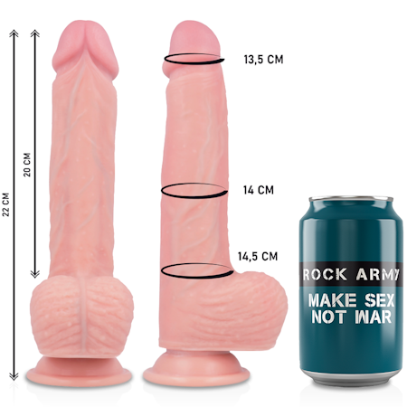 Rockarmy Hawk – Realistisk Dildo med Rotation och Vibrationer 22 cm x 4.6 cm för Dynamisk Njutning