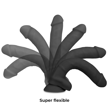 Cock Miller – Silikon Dildo Svart 19.5 cm för Realistisk Njutning och Stimulans
