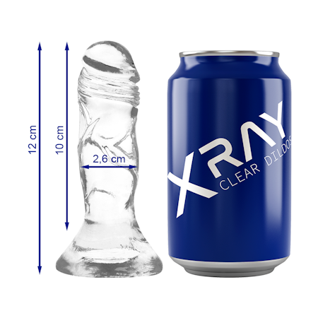 XRay Genomskinlig strapon-dildo 12 cm x 2,6 cm för unik och spännande upplevelse