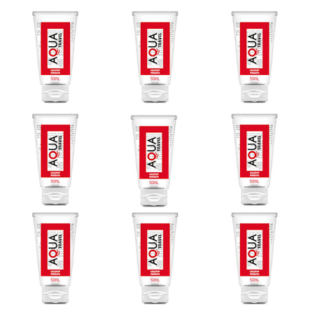 AQUA TRAVEL BIG PACK - SMAK AV LOLLIPOP VATTENBASERAT GLIDMEDEL - 8 STYCK 50 ML + 1 STYCK GRATIS