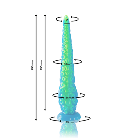 EPIC - SCYLLA FLUORECERANDE TUNN TENTAKEL FANTASY DILDO MINDRE STORLEK