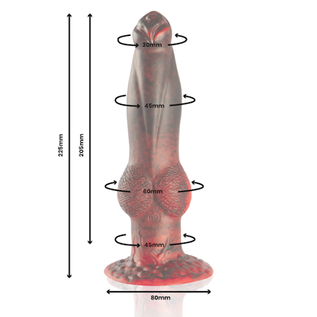 EPIC - PROMETHEUS FANTASY DILDO "UP & DOWN" TITAN IN FLAMES LADDBAR MED FJÄRRKONTROLL