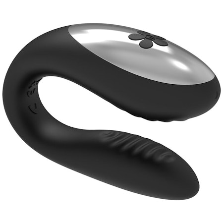 Brilly Glam - We Love for Partners Vibrator Svart med Fjärrkontroll – Perfekt Vibrator för Dubbla Stimuleringar och Gemensam Njutning