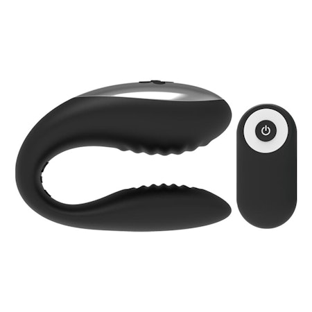 Brilly Glam - We Love for Partners Vibrator Svart med Fjärrkontroll – Perfekt Vibrator för Dubbla Stimuleringar och Gemensam Njutning