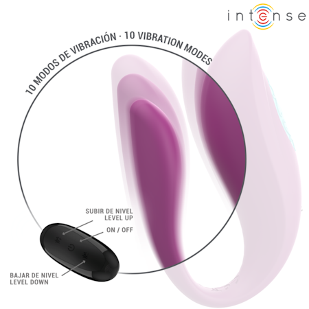 INTENSE - Annie U-Formad Stimulerande Vibrator med Fjärrkontroll Lila – Innovativ Design för Dubbel Stimulering och Skräddarsydd Njutning