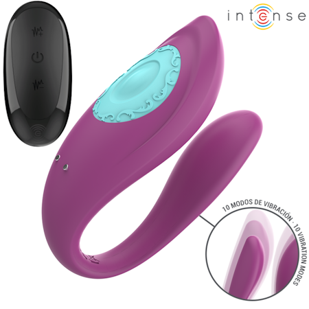 INTENSE - Annie U-Formad Stimulerande Vibrator med Fjärrkontroll Lila – Innovativ Design för Dubbel Stimulering och Skräddarsydd Njutning
