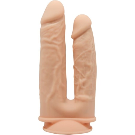 Realistisk dubbelpenetrerande dildo i silikon – 17,5 cm / 19,5 cm för mångsidig njutning