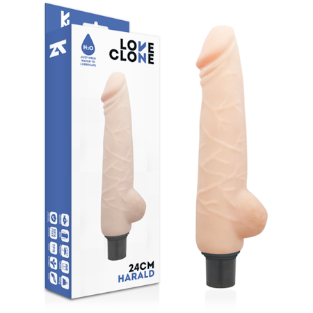 LOVECLONE Harald – Självsmörjande Realistisk Vibrator för Intensiv Njutning (24 cm x 4 cm)