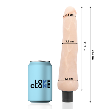 LOVECLONE Harald – Självsmörjande Realistisk Vibrator för Intensiv Njutning (24,5 cm x 3,5 cm)