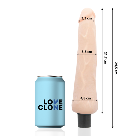 LOVECLONE Harald – Självsmörjande Realistisk Vibrator för Intensiv Njutning (24,5 cm x 3,5 cm)