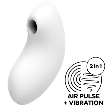 SATISFYER VULVA LOVER 2 AIR PULSE-STIMULATOR & VIBRATOR – Vit Modell för Effektiv Klitorisstimulering och Lufttrycksvibratione
