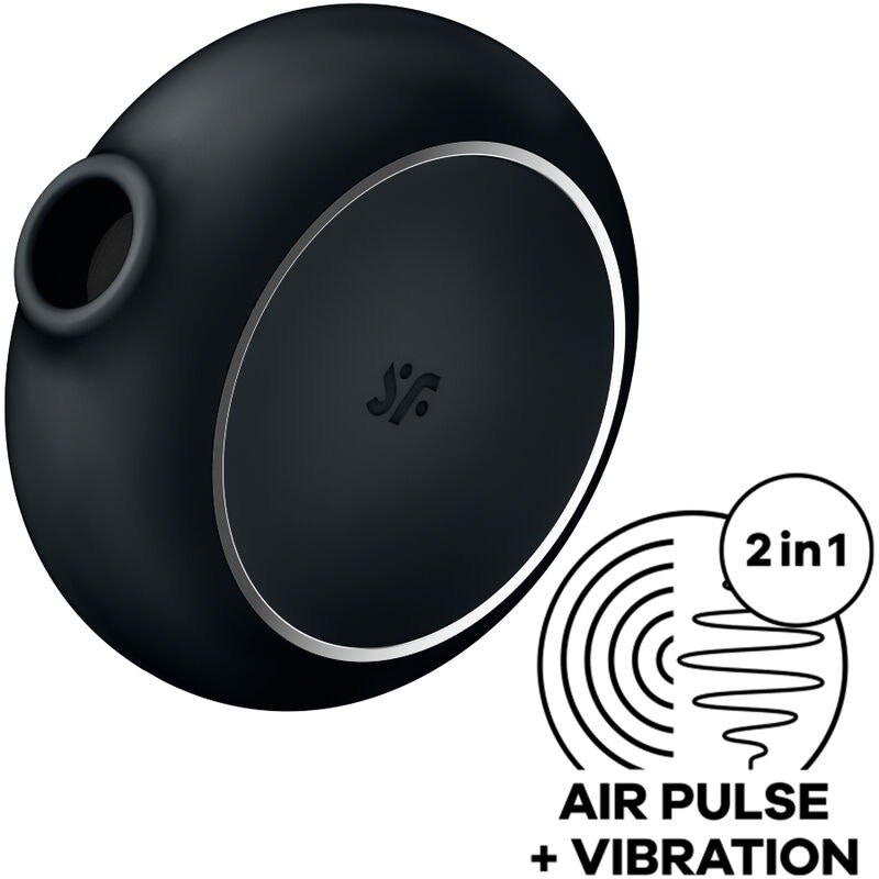 SATISFYER PRO TO GO 3 DUBBEL AIR PULSE-STIMULATOR & VIBRATOR – Svart Modell för Dubbel Stimulering och Oslagbar Njutning