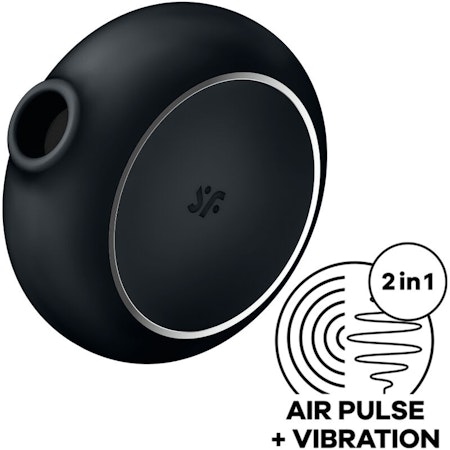 SATISFYER PRO TO GO 3 DUBBEL AIR PULSE-STIMULATOR & VIBRATOR – Svart Modell för Dubbel Stimulering och Oslagbar Njutning