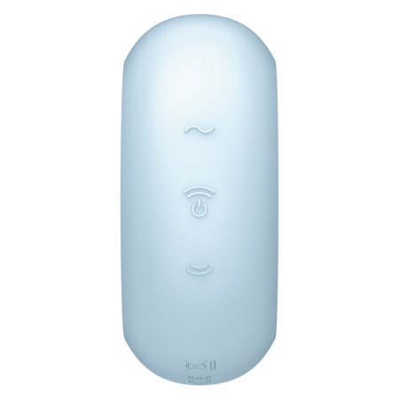 SATISFYER PRO TO GO 3 DUBBEL AIR PULSE-STIMULATOR & VIBRATOR – Blå Modell för Effektiv Dubbel Stimulering och Oöverträffad Njutning