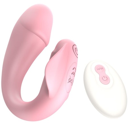 Armony - FreshFun Cici 2 i 1 Vibrator med Fjärrkontroll och App, 10 Vibrationlägen, Rosa – Flexibel Stimulering för Både Klitoris och G-Punkt