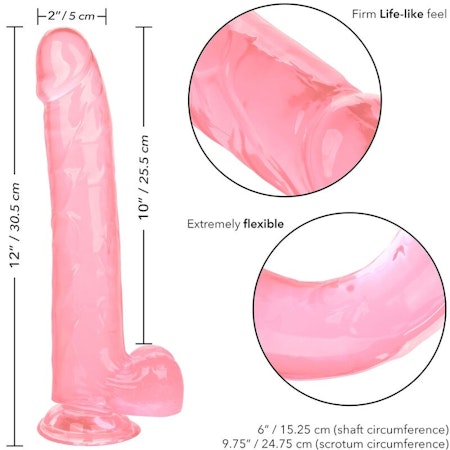 Köp CalExotics Size Queen Dildo Rosa 25,5 cm – Stora Rosa Dildo för Intensiv Njutning