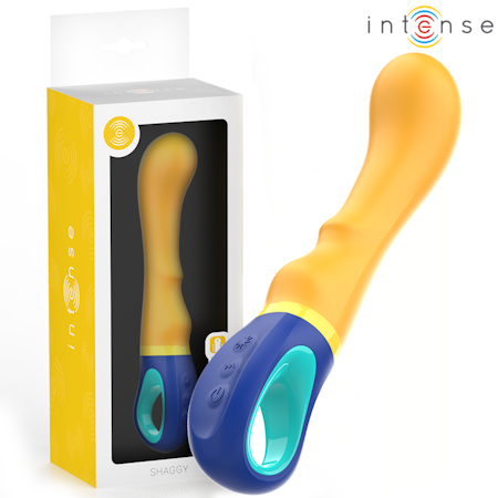 INTENSE - Shaggy G-Punkt Vibrator Gul – Kraftfull och Precist Designad G-Punktsvibrator för Intensiv Stimulering