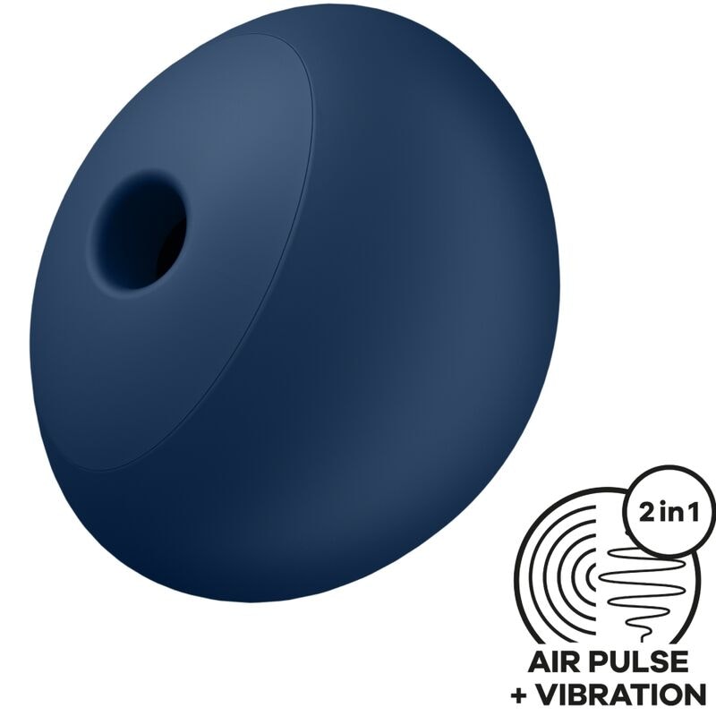 SATISFYER AIR POWER 4 STIMULATOR & VIBRATOR – Blå Modell med 12 Vibrationer för Intensiv Klitorisstimulering och Njutning
