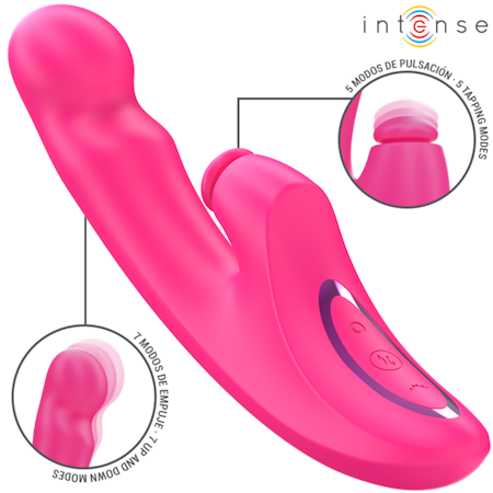 INTENSE Emi Vibrator 13,5 CM Multifunktion 3-i-1, 10 Vibrationer, Rosa – Kompakt och Allsidig Vibrator för Intensa och Anpassningsbara Upplevelser