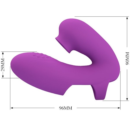 PRETTY LOVE ATHENA FINGER VIBRATOR MED KLITORIS STIMULATOR – Lila Modell för Skonsam och Intensiv Klitorisstimulering