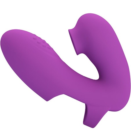 PRETTY LOVE ATHENA FINGER VIBRATOR MED KLITORIS STIMULATOR – Lila Modell för Skonsam och Intensiv Klitorisstimulering
