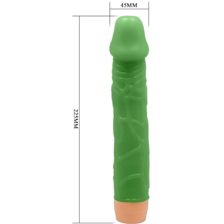 "BAILE - BILL Realistisk Dildo Vibrator 22,5 CM Grön – Stark Vibrator för Realistisk Njutning och Intensiv Stimulering"