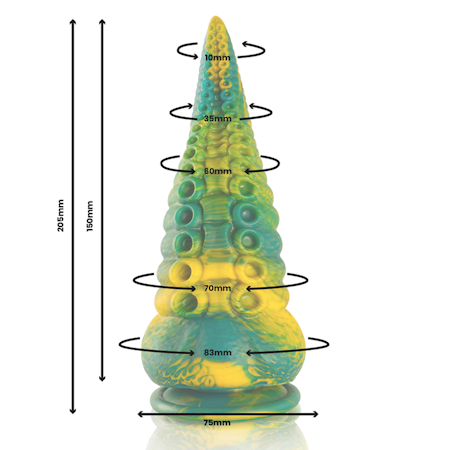 Epic Cetus – Grön Tentakel Dildo i Large för Fantasifull Tentacle Play & Djup Njutning