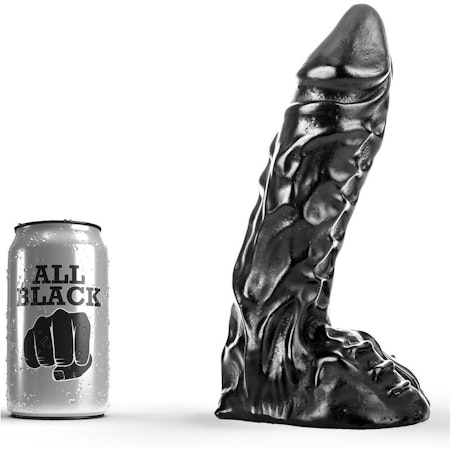 ALL BLACK DILDO 23 CM, Omkrets 5 CM – Snygg och Storslagen Dildo för Djup och Intensiv Njutning